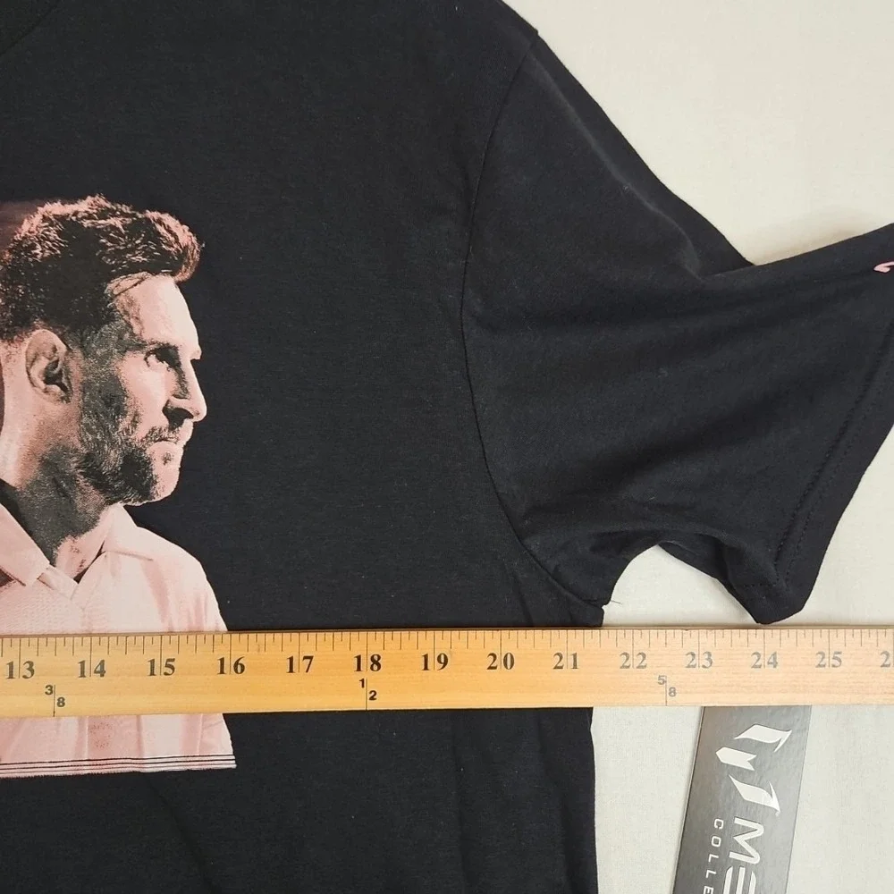 Lionel Messi T-Shirt Men's Sz Large Black Greatest Of All Time Miami Soccer New‎